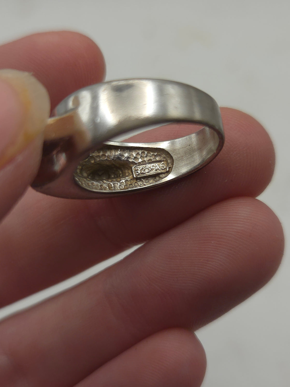 *925* Sterling Brutalist Ring Size 7.5