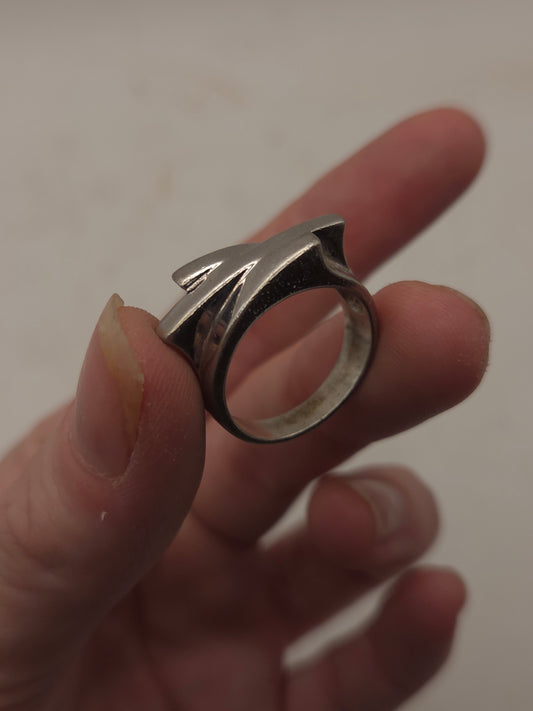 *925* Sterling Brutalist Ring Size 7.5