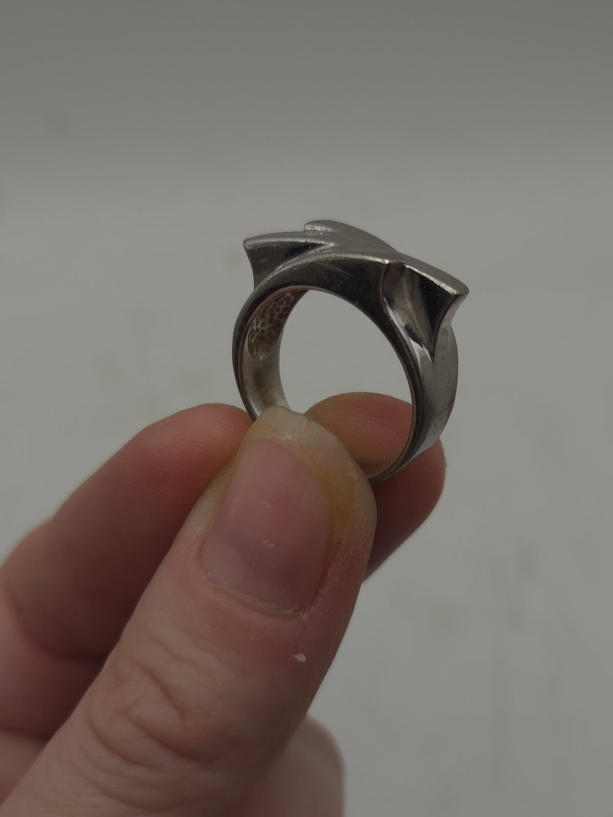 *925* Sterling Brutalist Ring Size 7.5