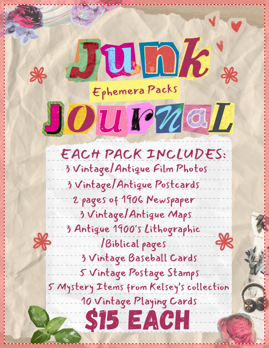**Junk Journal Ephemera Packs